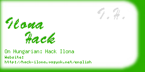 ilona hack business card
